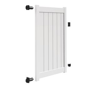 Barrette Outdoor Living Bryce and Washington Series 4 ft. W x 6 ft. H White Vinyl Un-Assembled Fence Gate