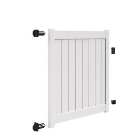 Freedom (Common: 5-ft x 5-ft; Actual: 4.95-ft x 4.83-ft) White Vinyl Gate