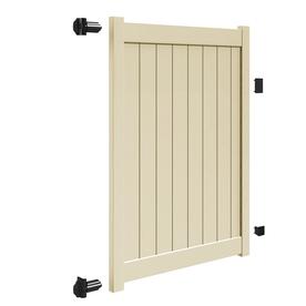 Barrette Outdoor Living Bryce and Washington Series 5 ft. W x 6 ft. H Sand Vinyl Un-Assembled Fence Gate