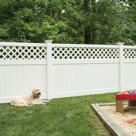 Lattice Top Fence Panels At Lowes Freedom Actual 4 75 Ft X 7 84 Ready To