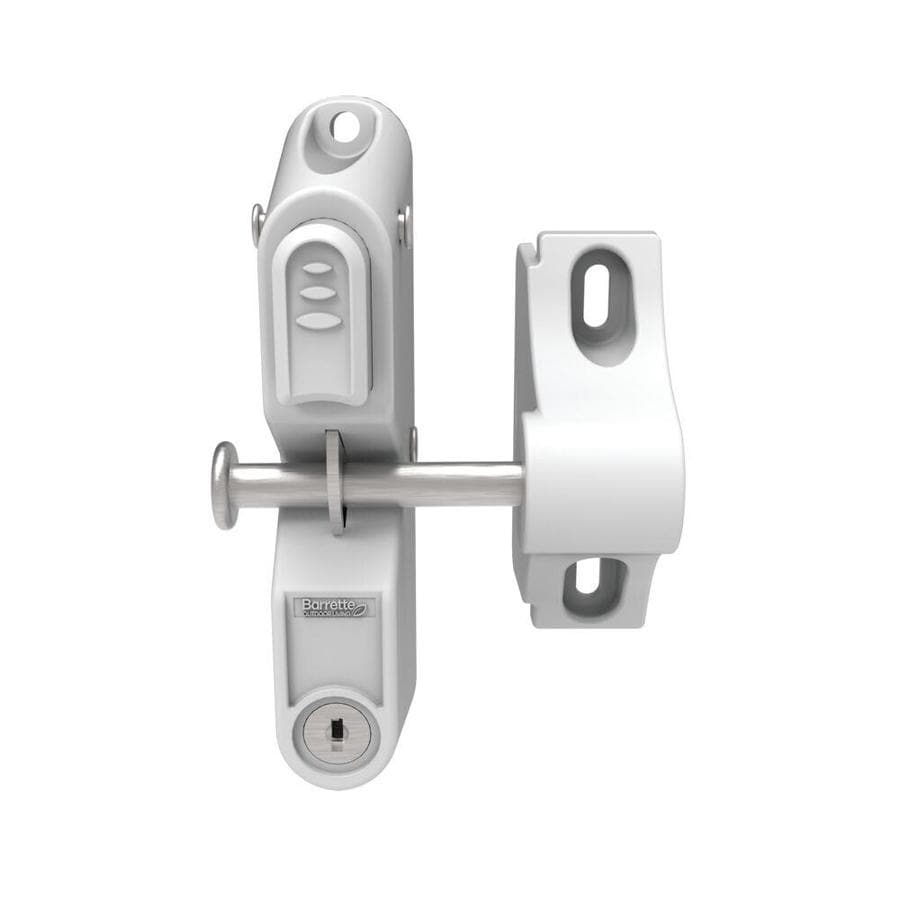 BOERBOEL GardDog Locking 9-in White Gate Latch in the Gate Hardware ...