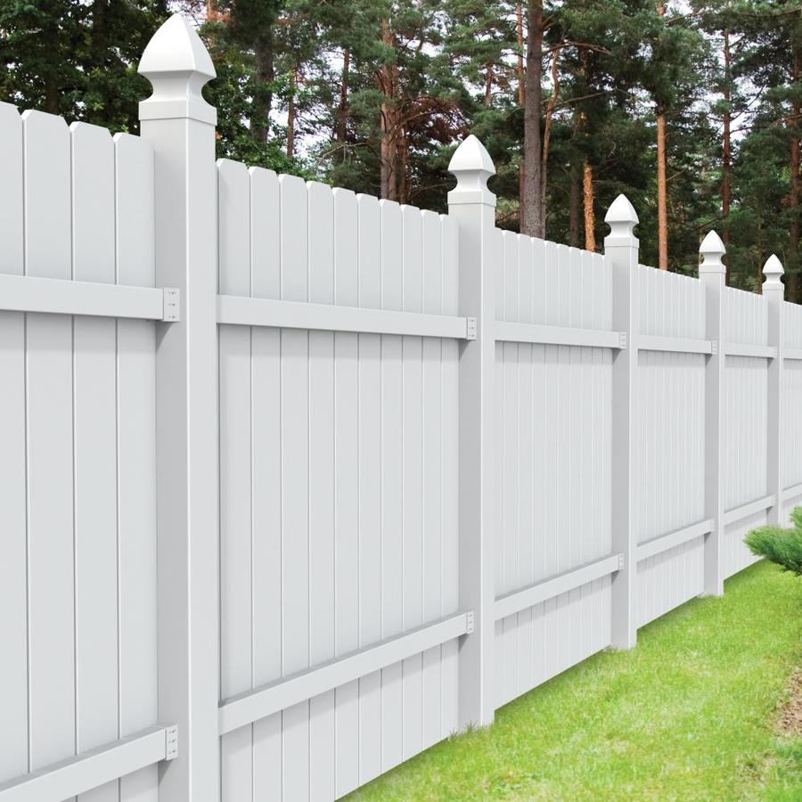 Shop Freedom PreAssembled All American Dogear White Vinyl Privacy Fence Panel 6ft x 6