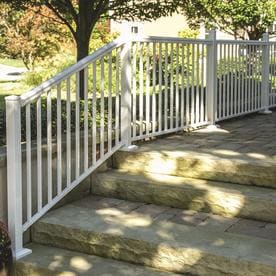 Barrette Outdoor Living VersaRail Cambridge 6 ft. x 36 in. White Aluminum Decorative Rail Level Kit