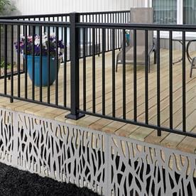 Barrette Outdoor Living VersaRail Cambridge 6 ft. x 36 in. Matte Black Aluminum Decorative Rail Level Kit