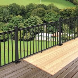 Barrette Outdoor Living VersaRail Cambridge 8 ft. x 36 in. Matte Black Aluminum Decorative Rail Level Kit