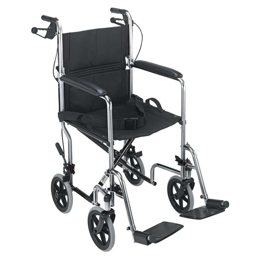 DMI 501-1037-0678 Chrome Fold-Up/Easy Storage Transport Chair