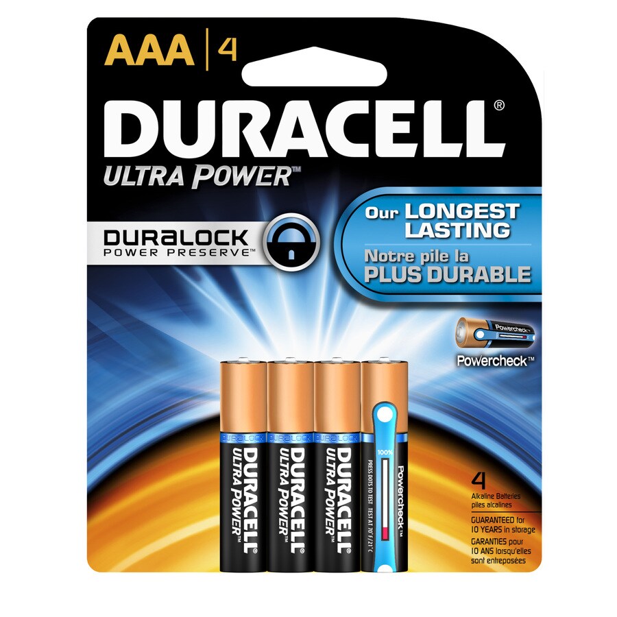 Duracell 4-Pack AAA Alkaline Batteries at