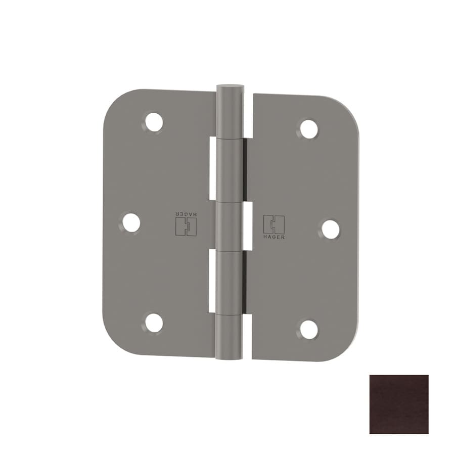 3.5/" x 3 1//2/" Oil Rubbed Bronze Hinge with 5//8/" corner screws included