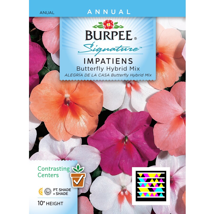 Burpee Impatiens Flower Seed Packet at