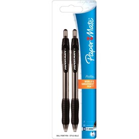 Paper Mate 2-Pack Black Profile Retractable Bold Ballpoint Pens