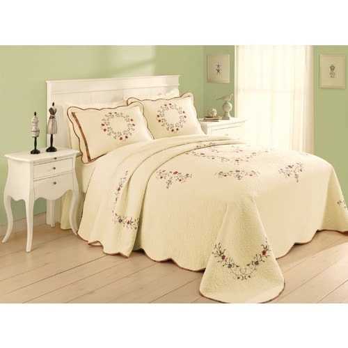 Modern Heirloom Angela Embroidered King Bedspread Set at