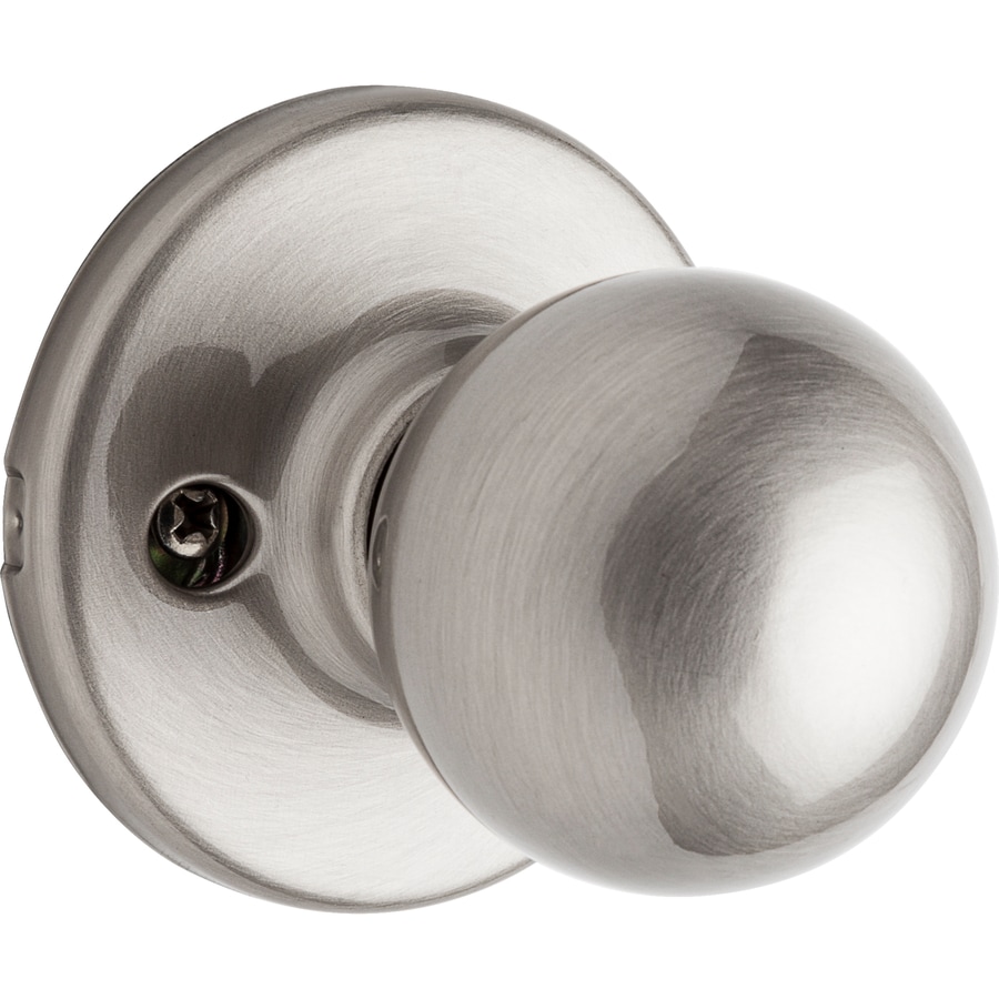 silver round door handles