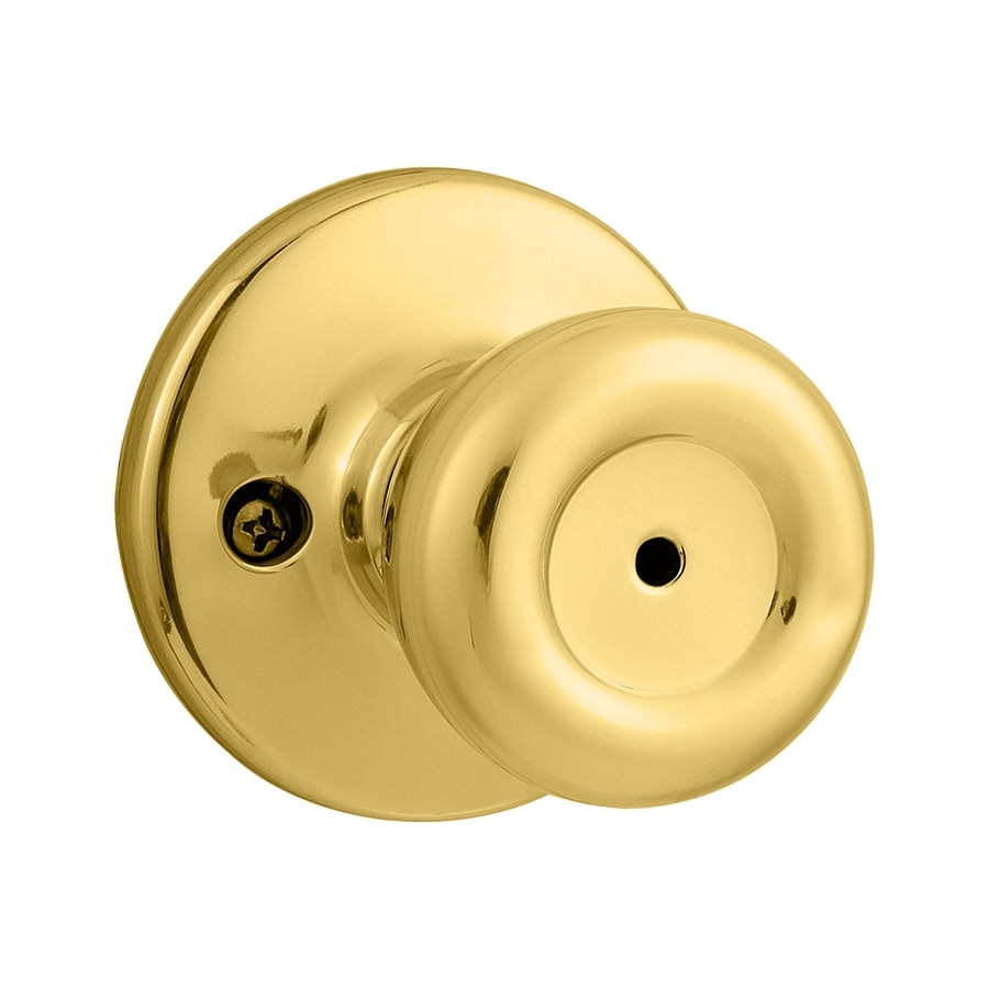 Kwikset Tylo Polished Brass/Polished Chrome Privacy Door Knob Single