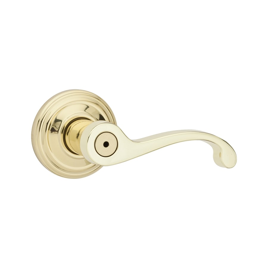 Kwikset Signature Commonwealth Polished Brass Reversible Privacy Door Handle