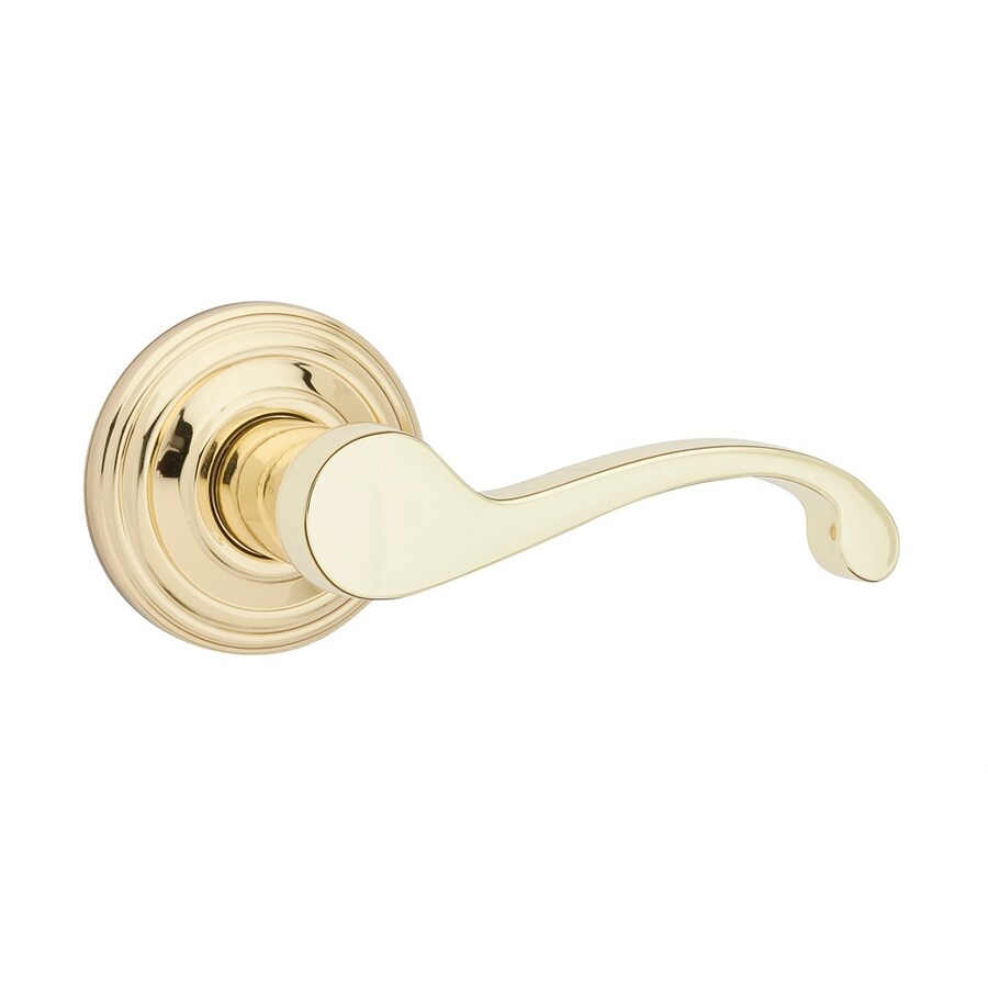 Kwikset Signature Commonwealth Polished Brass Dummy Door Handle at