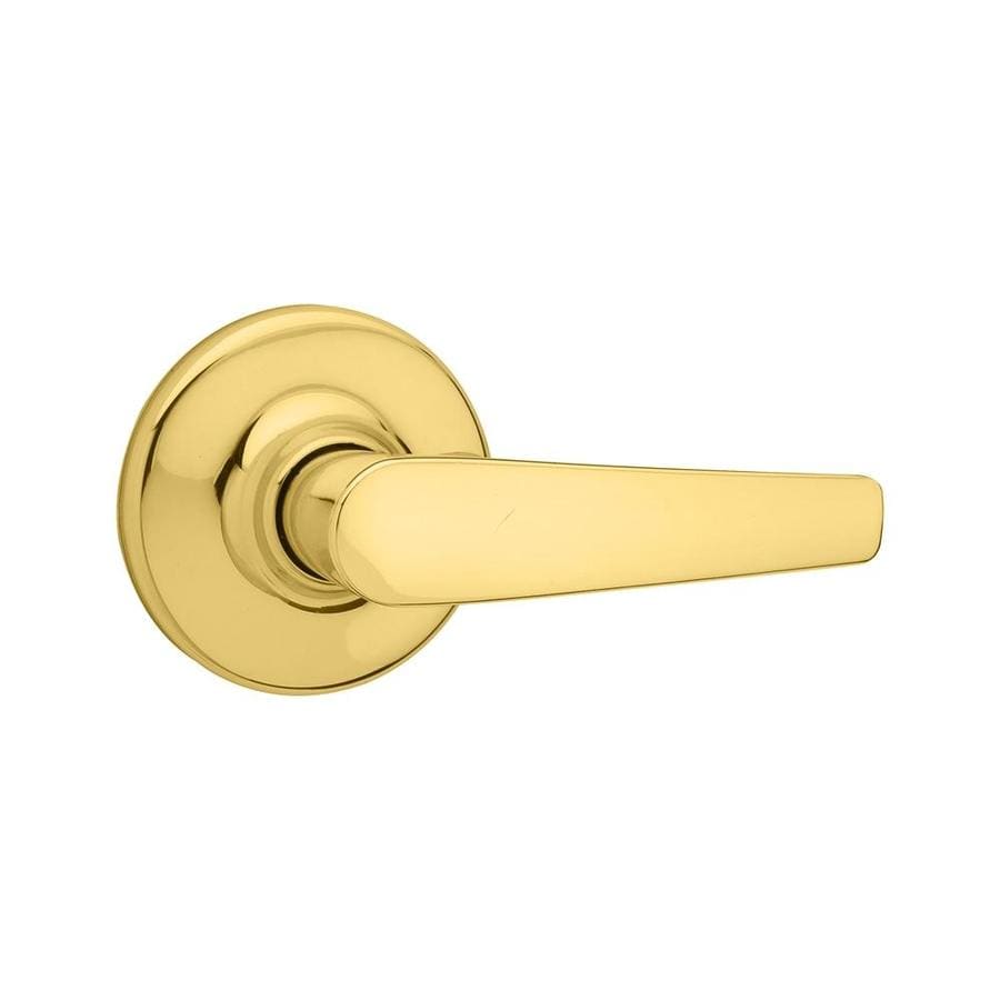 Shop Kwikset Delta Polished Brass-Handed Passage Door Lever at Lowes.com