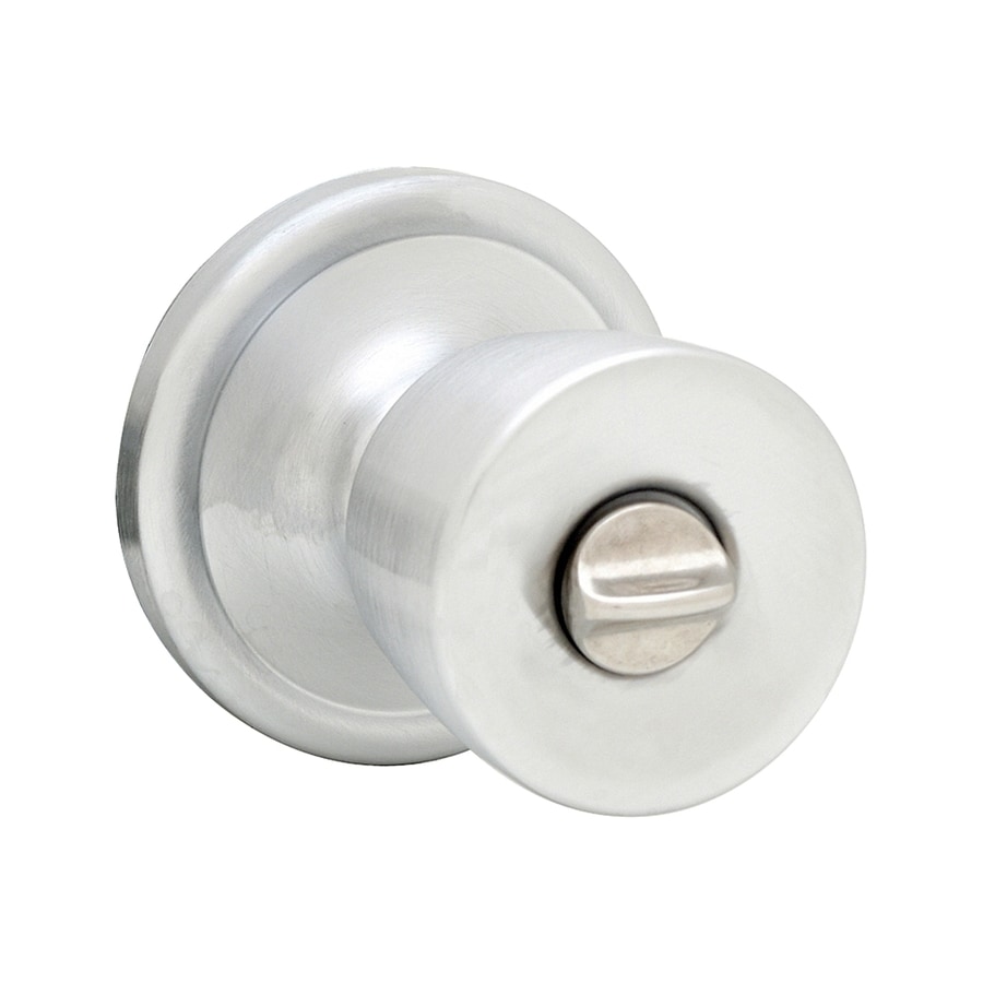 Kwikset Signature Abbey Satin Chrome Privacy Door Knob Single Pack
