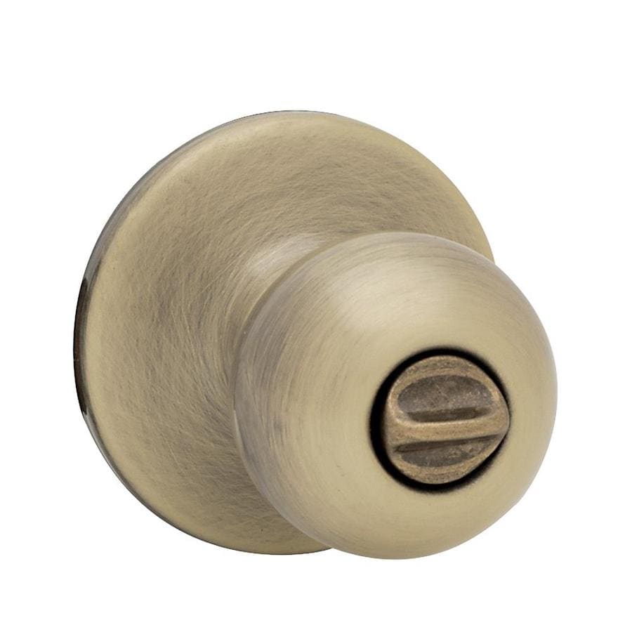 Kwikset Polo Antique Brass Privacy Door Knob Single Pack At 7108