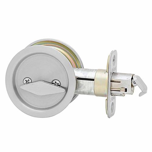 Kwikset 2.125in Satin Chrome Pocket Door Pull in the Pocket Door Pulls