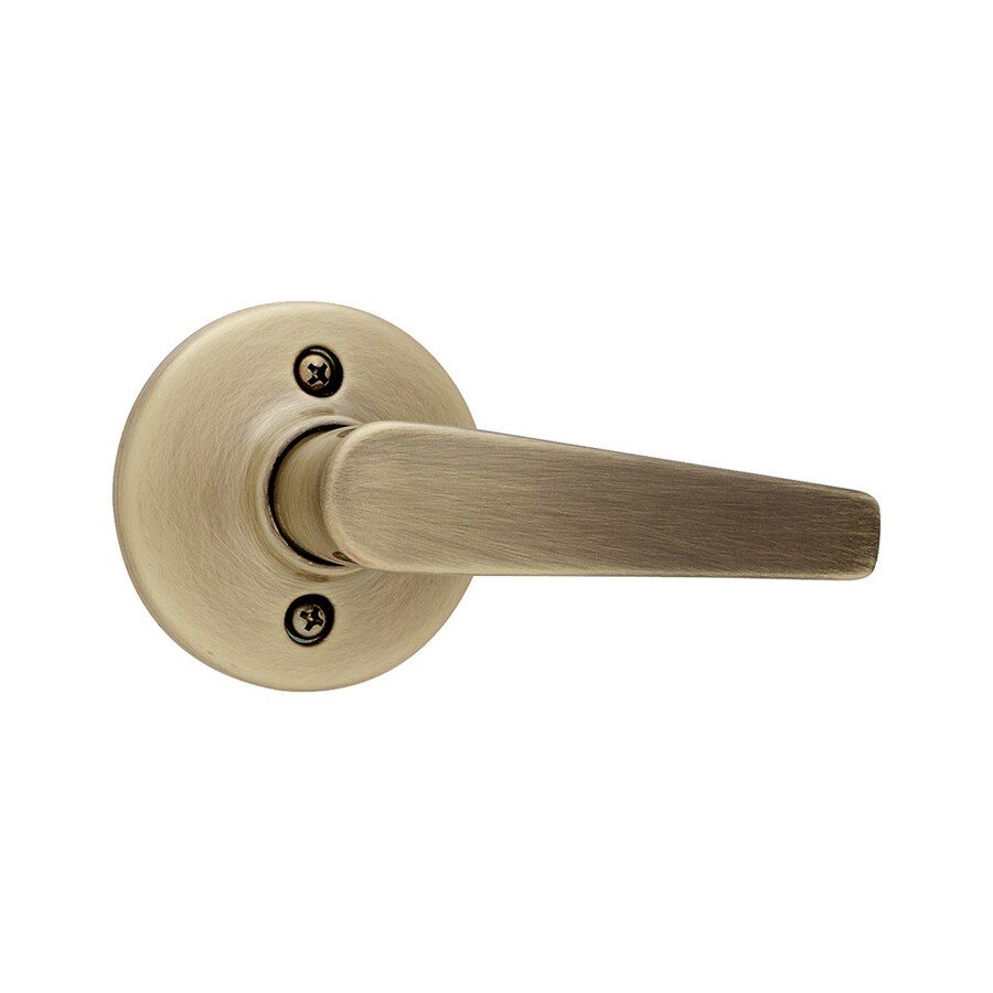 Kwikset Delta Antique Brass Reversible Dummy Door Handle At Lowes Com