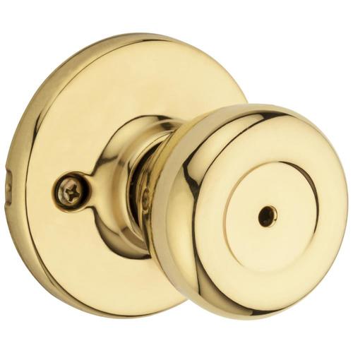 Kwikset Tylo Polished Brass/Polished Chrome Privacy Door Knob Single