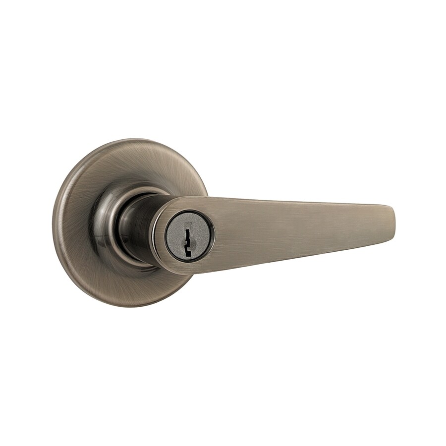 Kwikset Delta Antique Nickel Keyed Entry Door Handle At Lowes Kwikset Delta Antique Nickel Keyed Entry Door Handle