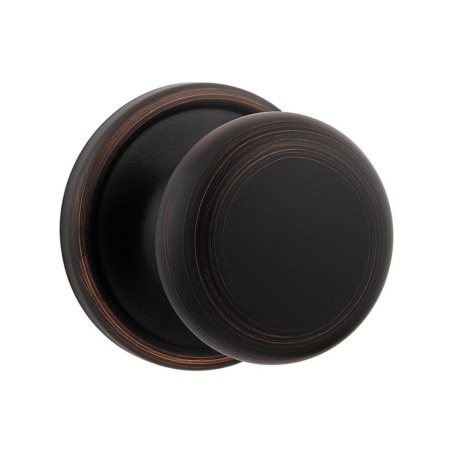 Kwikset Signature Hancock Bronze Passage Door Knob Single Pack at