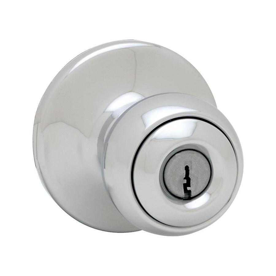 Polo Polished Chrome Keyed Entry Door Knob Single Pack