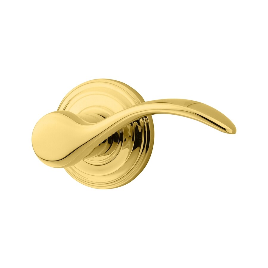 Kwikset Signature Pembroke Polished Brass Reversible Passage Door