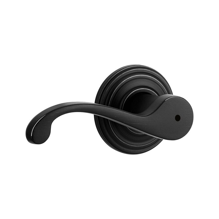 Kwikset Signature Commonwealth Iron Black Reversible Privacy Door Handle