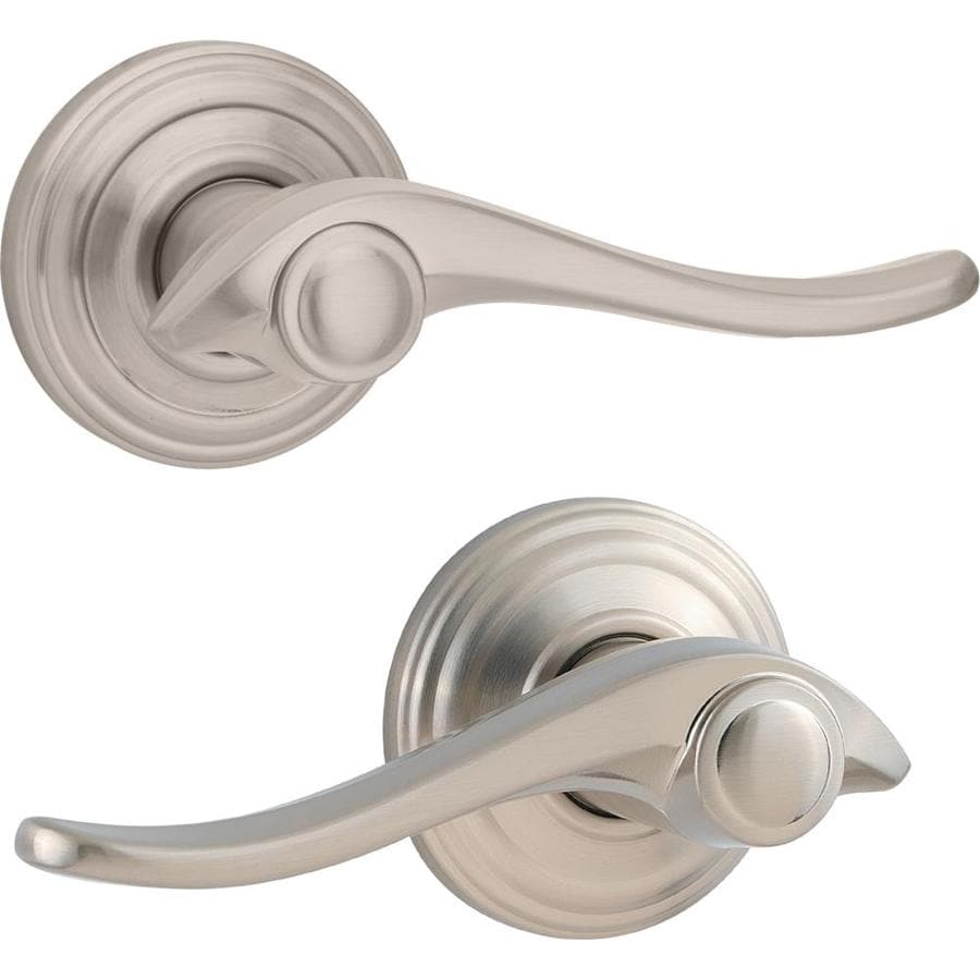 Kwikset Avalon Satin Nickel Universal Passage Door Handle At Lowes Com   042049696264 