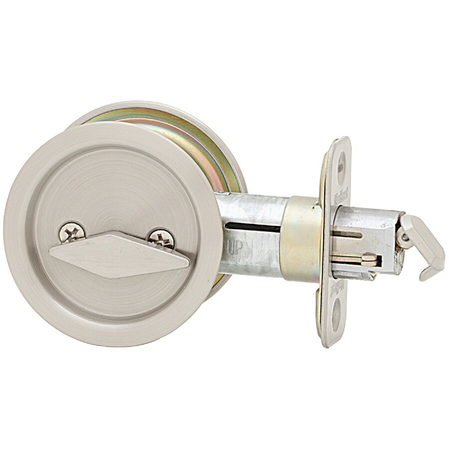 Kwikset 2 125 In Satin Nickel Privacy Pocket Door Pull At Lowes Com