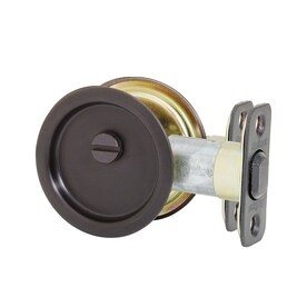 UPC 042049940114 product image for Kwikset 2-1/8-in Bronze Passage Pocket Door Pull | upcitemdb.com