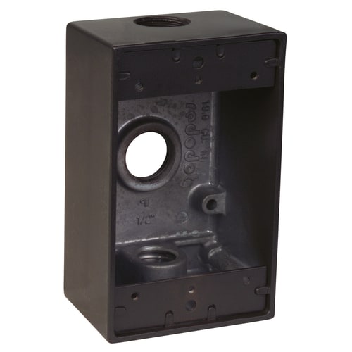 REDDOT 1Gang Bronze Metal Weatherproof New Work/Old Work Standard