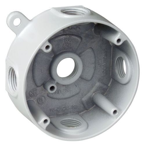 REDDOT White Metal Weatherproof New Work Old Work Standard Round Ceiling Wall Electrical Box At
