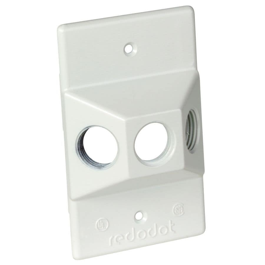 REDDOT Gang Rectangle Metal Weatherproof Electrical Box Cover At Lowes Com