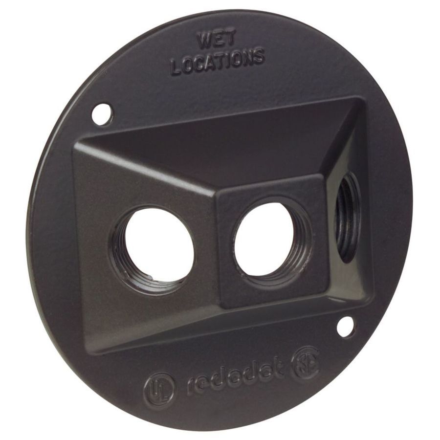 Shop REDDOT Round Metal Weatherproof Electrical Box Cover At Lowes
