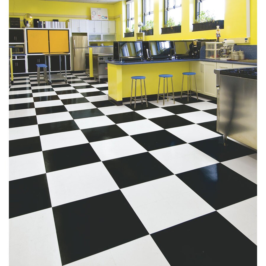 Armstrong Flooring Feature Tile VCT Yellow 125-mil x 12-in W x 12-in L Commercial Vinyl Tile Flooring (45-sq ft/ Carton)