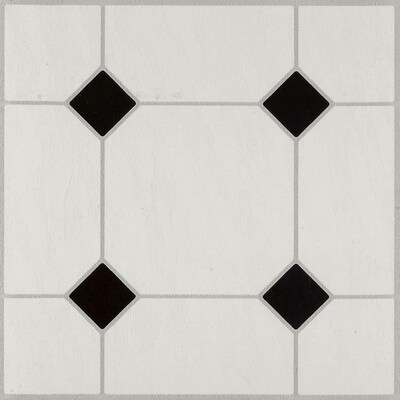 Armstrong Flooring 45 Piece 12 In X 12 In Black White Peel And