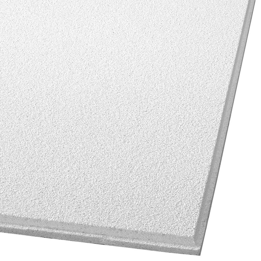 Common 24 In X 24 In Actual 23 745 In X 23 745 In Dune 16 Pack White Smooth 9 16 In Drop Acoustic Panel Ceiling Tiles