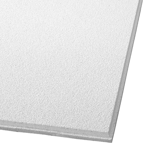 Common 24 In X 24 In Actual 23 75 In X 23 75 In Dune 12 Pack White Smooth 15 16 In Drop Acoustic Panel Ceiling Tiles