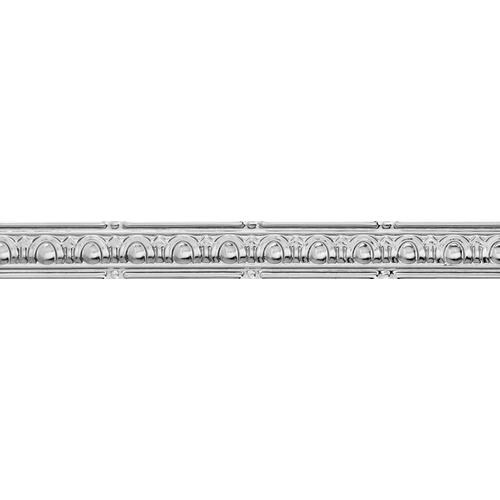 Armstrong Ceilings 4 Ft Chrome Metal Crown Ceiling Grid Trim