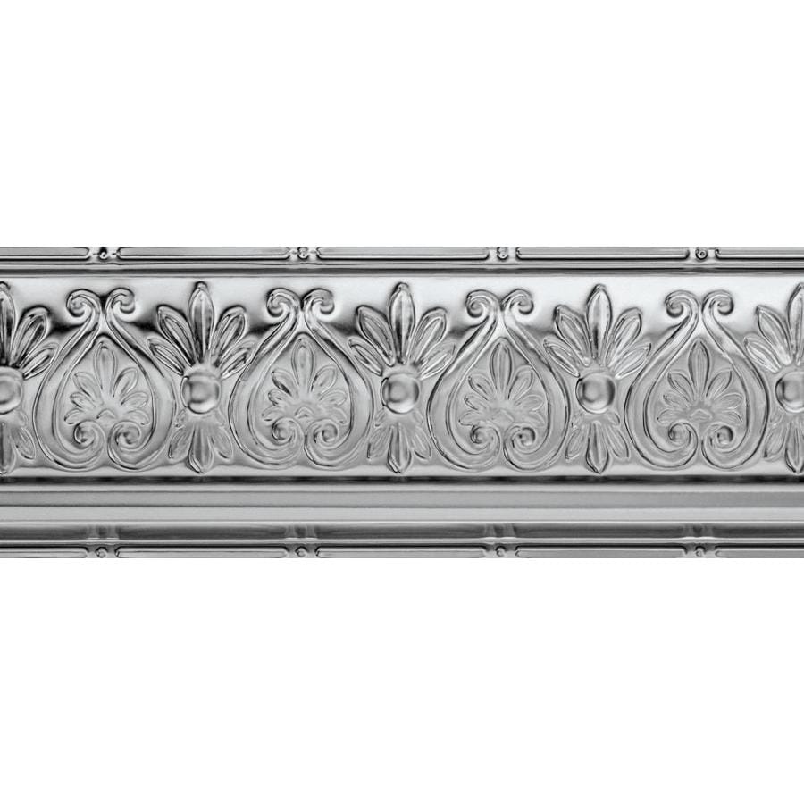 Armstrong Ceilings Metallaire Floral Cornice 4 Ft Chrome Metal