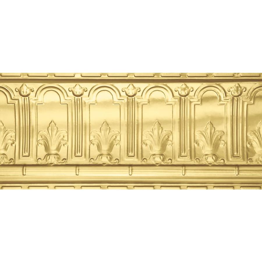 Armstrong 5400807MAR Metallaire Trefoil Cornice Ceiling Tile Borderfill (Common: 13.25-in x 48-in; Actual 13.25-in x 48-in)