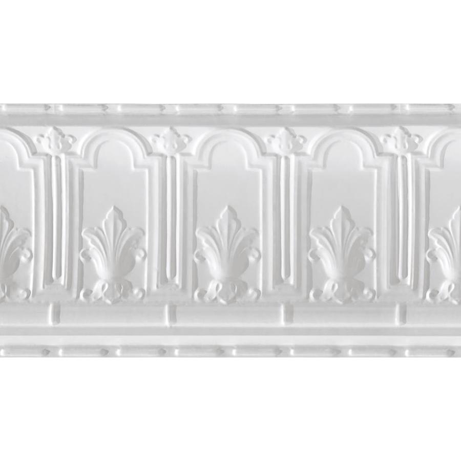 Armstrong 5400807MWH Metallaire Trefoil Cornice Ceiling Tile Borderfill (Common: 13.25-in x 48-in; Actual 13.25-in x 48-in)