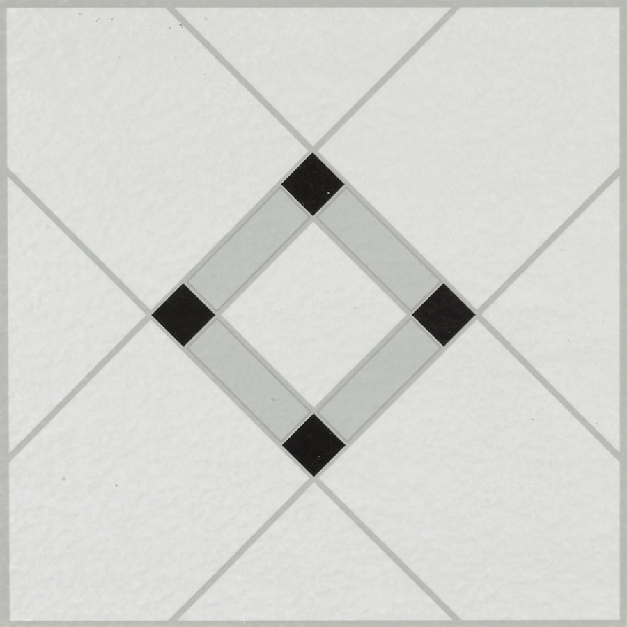 Armstrong Flooring 1-piece 12-in x 12-in Black/White Peel and Stick Vinyl Tile at Lowes.com