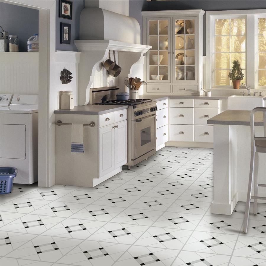 Armstrong Flooring Black/White 12-in x 12-in Water Resistant Peel and ...