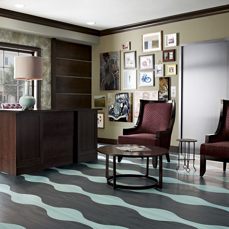 Armstrong Flooring Striations VCT Twilight 125-mil Commercial