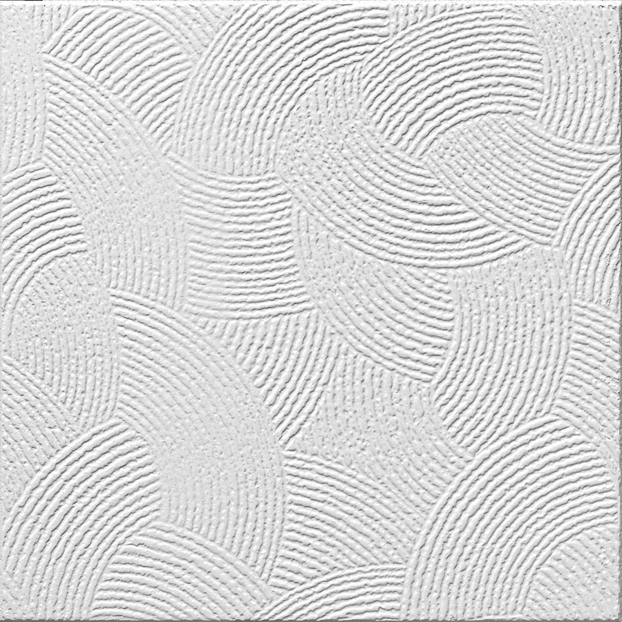 Common 12 In X 12 In Actual 11 985 In X 11 985 In Pinehurst 40 Pack White Textured Surface Mount Acoustic Tile Ceiling Tiles