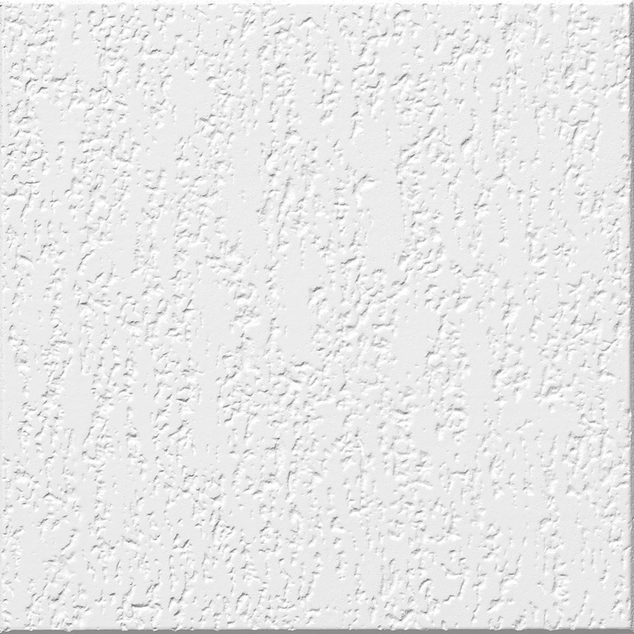 Common 12 In X 12 In Actual 11 985 In X 11 985 In Impression 40 Pack White Textured Surface Mount Acoustic Tile Ceiling Tiles